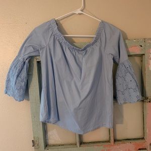 Off the shoulder 3/4 sleeve top